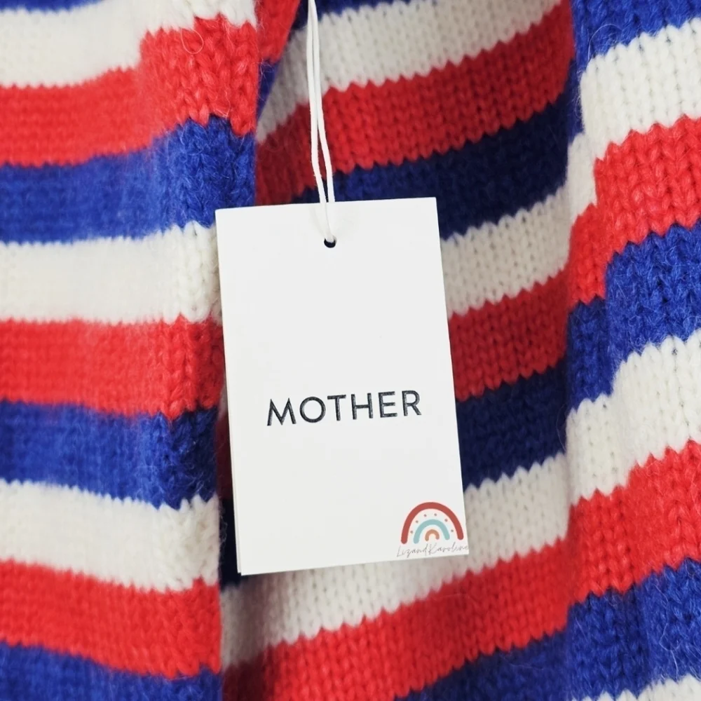 New! Mother The Biggie Oversized Sweater Overboard Stripped
